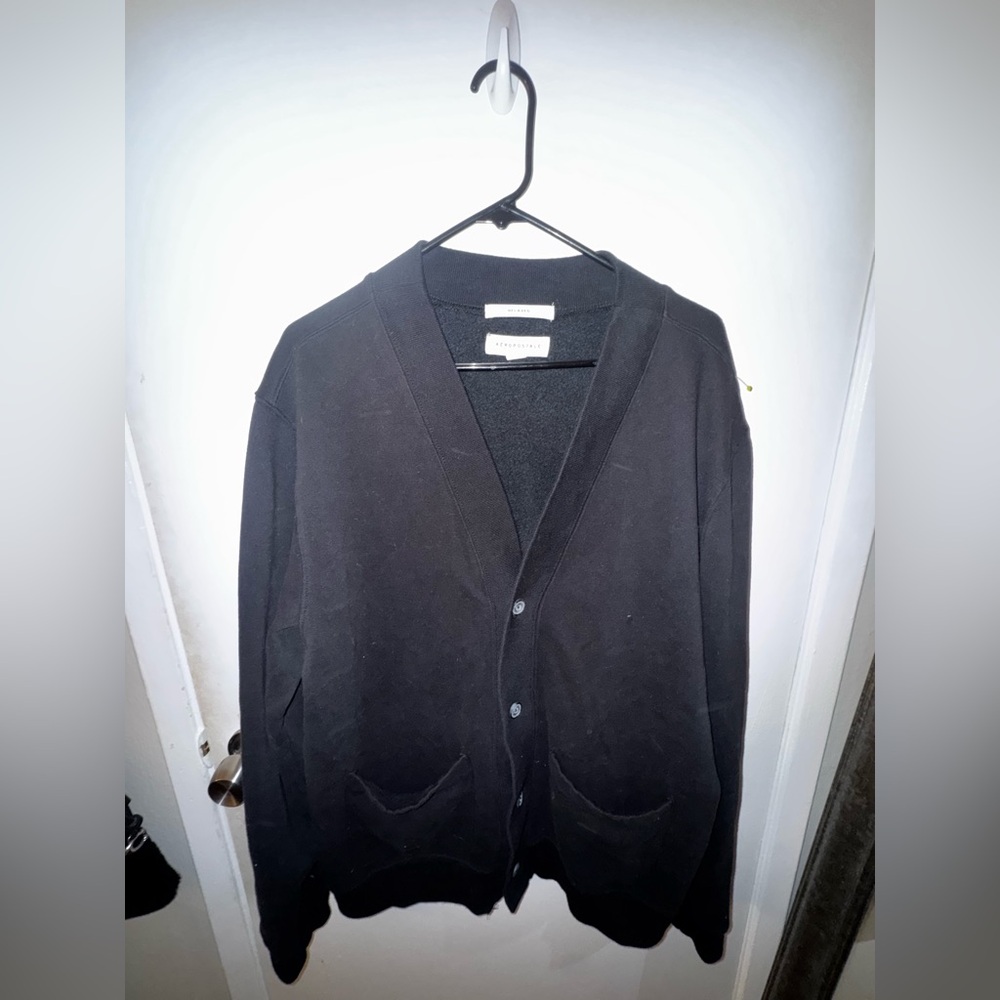 Aeropostale Black Relaxed Cardigan